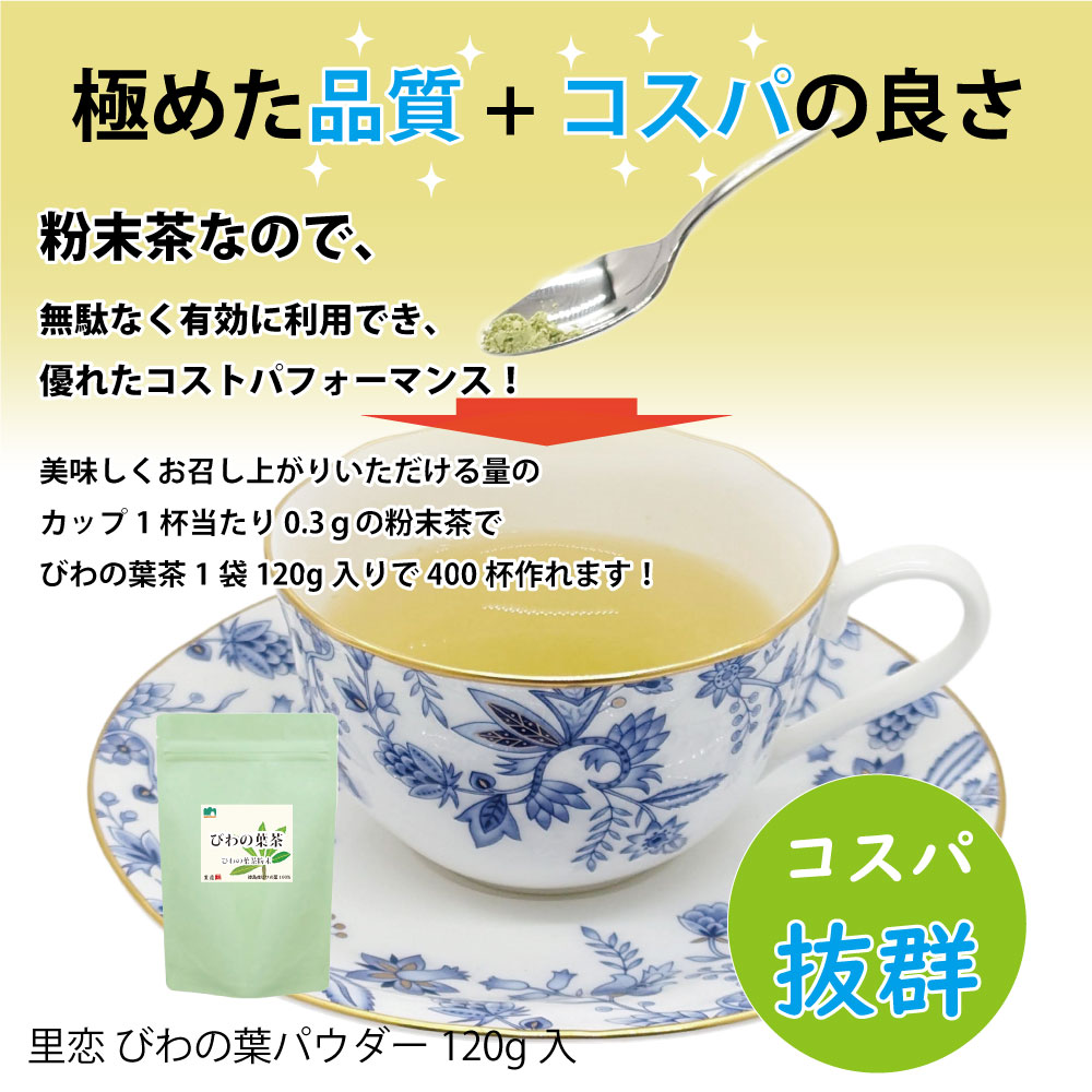 びわの葉茶 粉末パウダー 120g