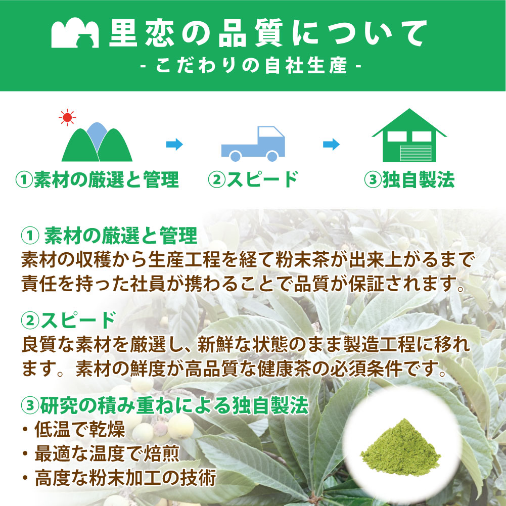 びわの葉茶 粉末パウダー 120g